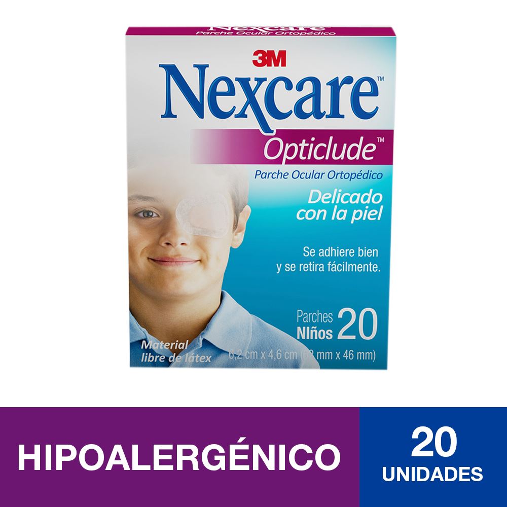 Nexcare Opticlude Parche Ocular Ortopédico Para Niños - Caja 20 UN